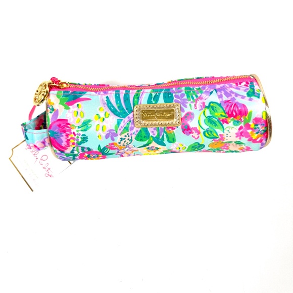 Lilly Pulitzer Me and My Zesty Pencil Pouch with Matching Pen NWT - Picture 4 of 11